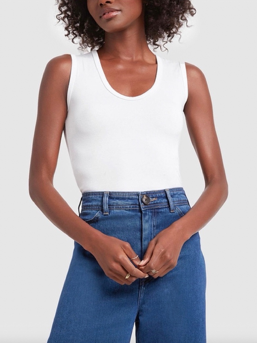 Goop G. Label Amanda Ribbed Bodysuit White